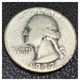 Washington Quarters 1934-1950 Set of 17 - Circulated, Sequential Dates