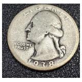 Washington Quarters 1934-1950 Set of 17 - Circulated, Sequential Dates