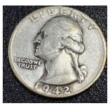 Washington Quarters 1934-1950 Set of 17 - Circulated, Sequential Dates