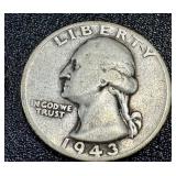 Washington Quarters 1934-1950 Set of 17 - Circulated, Sequential Dates