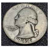 Washington Quarters 1934-1950 Set of 17 - Circulated, Sequential Dates