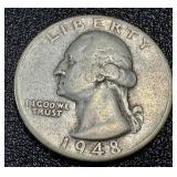 Washington Quarters 1934-1950 Set of 17 - Circulated, Sequential Dates