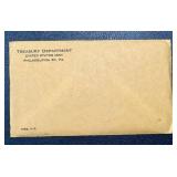 Envelope - U.S. Mint Treasury Department Sealed, Philadelphia 1963