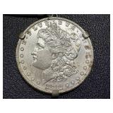 1882 Morgan Silver Dollar Pendant Keychain