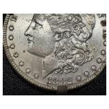 1882 Morgan Silver Dollar Pendant Keychain
