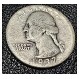 Washington Quarters 1935-1937 (10 Coins) Circulated