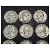 Washington Quarters 1950-1964 - 15 Coins Circulated