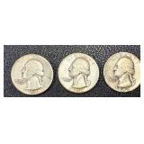 Washington Quarters - 15 Coins, 1941-1949 (No 1944; 1945 duplicates)