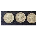 Washington Quarters - 15 Coins, 1941-1949 (No 1944; 1945 duplicates)