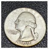 Washington Quarters - 15 Coins, 1941-1949 (No 1944; 1945 duplicates)