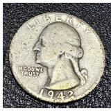 Washington Quarters - 15 Coins, 1941-1949 (No 1944; 1945 duplicates)