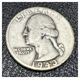 Washington Quarters - 15 Coins, 1941-1949 (No 1944; 1945 duplicates)