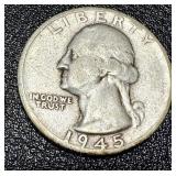 Washington Quarters - 15 Coins, 1941-1949 (No 1944; 1945 duplicates)