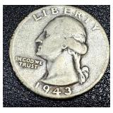 Washington Quarters - 15 Coins, 1941-1949 (No 1944; 1945 duplicates)