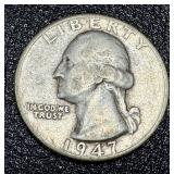 Washington Quarters - 15 Coins, 1941-1949 (No 1944; 1945 duplicates)