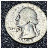 Washington Quarters - 15 Coins, 1941-1949 (No 1944; 1945 duplicates)