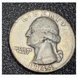 Washington Quarter 1944 - 2 Coins (1 with S Mint Mark)