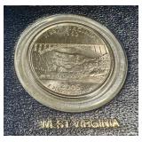 2005 State Quarter Collection Denver Mint - 5 Coins in Box (KS MN WV CA OR)