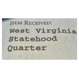 2005 State Quarter Collection Denver Mint - 5 Coins in Box (KS MN WV CA OR)