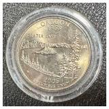 2005 U.S. State Quarters Proof Set - MN KS WV CA OR - Lewis & Clark Nickel - Extra MN OR