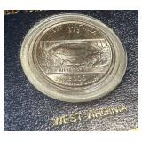 2005 U.S. State Quarters Proof Set - MN KS WV CA OR - Lewis & Clark Nickel - Extra MN OR