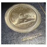 2005 U.S. State Quarters Proof Set - MN KS WV CA OR - Lewis & Clark Nickel - Extra MN OR