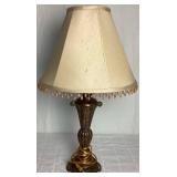 Set of 2 Cast Metal Copper Patina Lamps