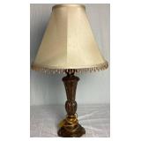 Set of 2 Cast Metal Copper Patina Lamps