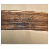 Gabberts Wooden Coffee Table on Wheels with Oval Glass Top