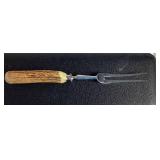 Vintage Stag Horn Handle Carving Set Crafted in Sheffield England by Gimbels