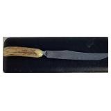 Vintage Stag Horn Handle Carving Set Crafted in Sheffield England by Gimbels