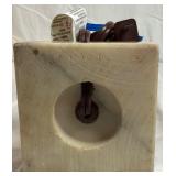 Pair of Vintage Italian Hand Carved Alabaster Table Lamps