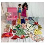 Mattel Barbie 1966 Fair Hair Fancie Doll, 1966 Twist and Turn Barbie, Skipper & Francie Clothes, plus Handmade Clothing