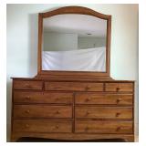 Durham Furniture 9 Drawer Triple Dresser with Mirror