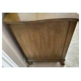 Drexel Curved Front 12 Drawer Champagne Triple Dresser with Mirror plus Matching Full Size Bed with Headboard & Footboard