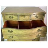 Drexel Mid Century Curved Front 5 Drawer Tallboy Dresser