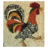 Vintage Framed Mosaic Seed Art/Crop Art Rooster