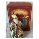 Christmas Collection of Vintage Ornaments, Goebel Rocking Horses, David Frykman Santa and John Huras Glass Santa