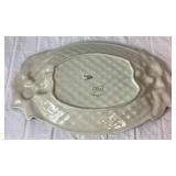 Fitz and Floyd Vegetable Garden Basket Relish Tray and Large Tray, Nutcracker Sweets Cookie Plate and Kringle Santa Claus Cookie Jar