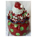 Fitz and Floyd Vegetable Garden Basket Relish Tray and Large Tray, Nutcracker Sweets Cookie Plate and Kringle Santa Claus Cookie Jar
