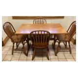Shaker Style Trestle Table with 4 Bent & Bros Chairs from Gabberts
