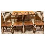 Shaker Style Trestle Table with 4 Bent & Bros Chairs from Gabberts