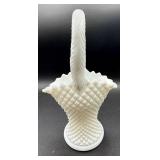 Vintage Milk Glass Collection includes 6 Hand Painted Pierced Plates and More