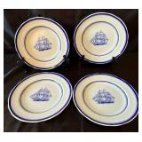 Spode Blue Clipper Plates & Mugs Set