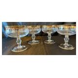 Gold Trimmed Stemware Collection - Tiffin, Murano and Libbey