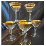 Gold Trimmed Stemware Collection - Tiffin, Murano and Libbey
