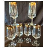 Gold Trimmed Stemware Collection - Tiffin, Murano and Libbey