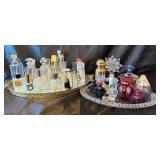 Large Collection of Vintage Perfume Bottles on Vanity Tray
