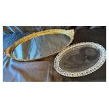 Large Collection of Vintage Perfume Bottles on Vanity Tray