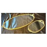 Vintage Vanity Trays with Array of Perfume Bottles